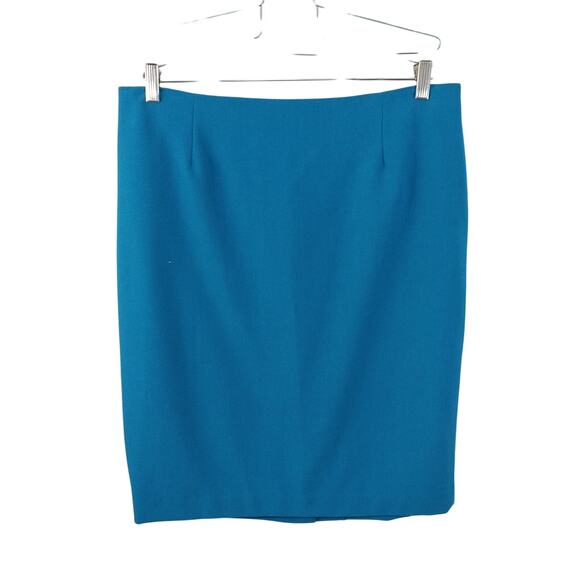 NWOT! ZAC & RACHEL! TURQUOISE BLUE BELTED WAIST 2 PC JACKET & SKIRT SUIT! SZ 14 - Picture 4 of 11